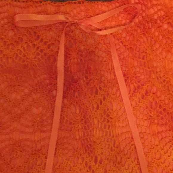 SOLD - One Clothing Orange Knit Skirt Medium - Picture 6 of 9